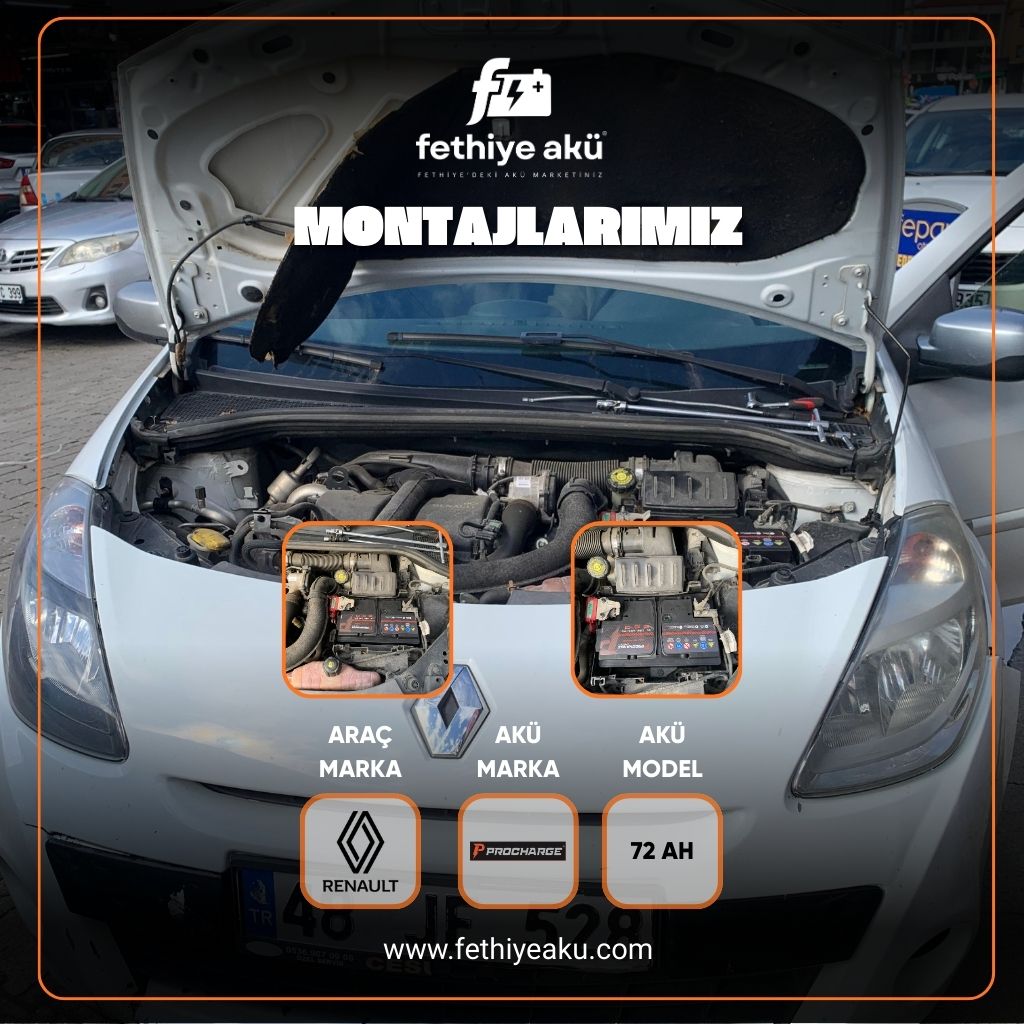 Renault Clio - Procharge Akü - 72 AH