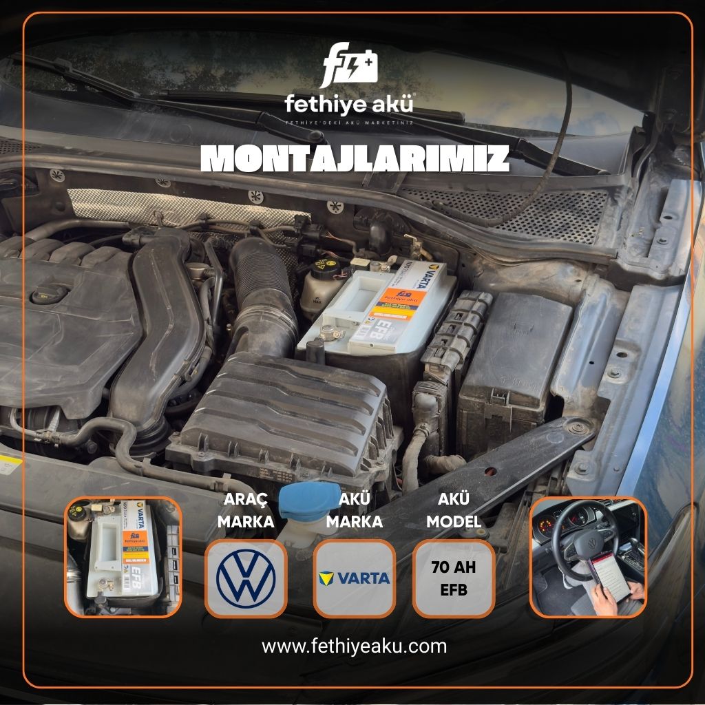 Volkswagen PAssat - Varta Akü - 70 AH EFB